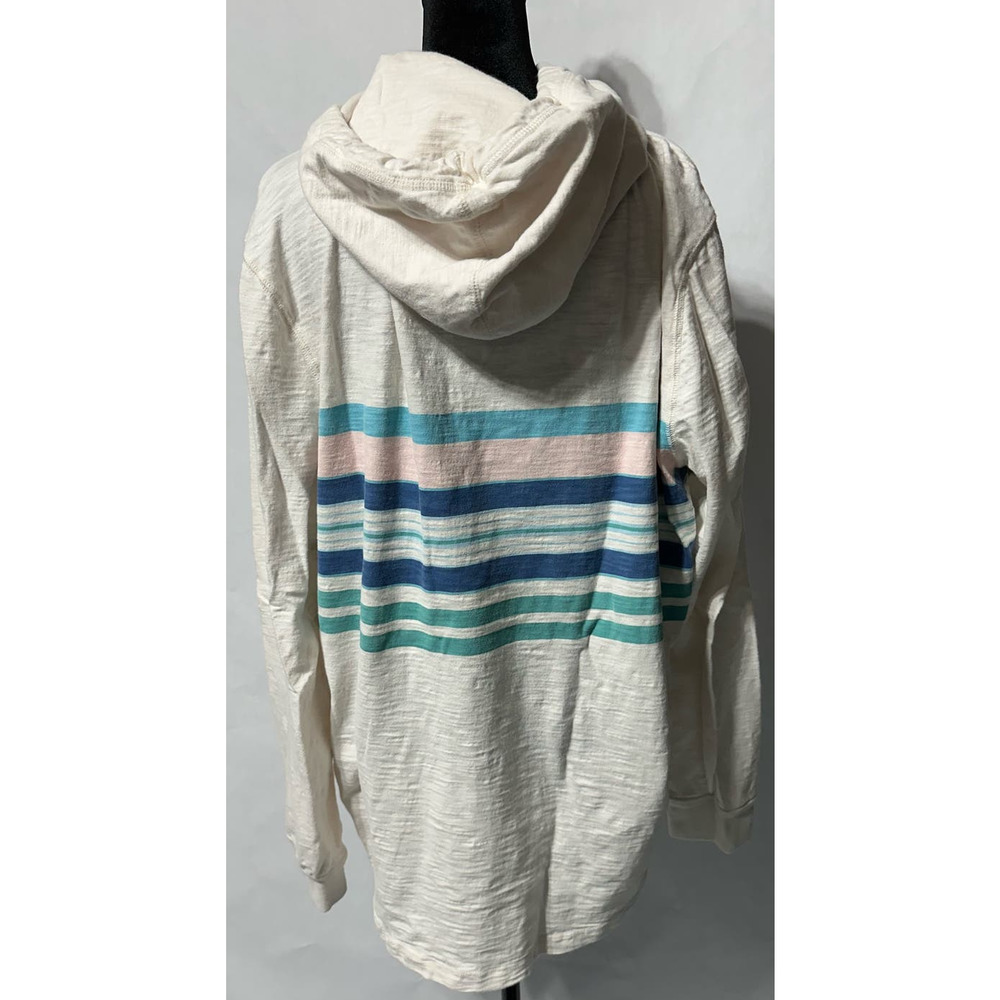 American Eagle SuperSoft Standard Fit Pastel‎ Striped Hoodie Size L - Picture 2 of 3